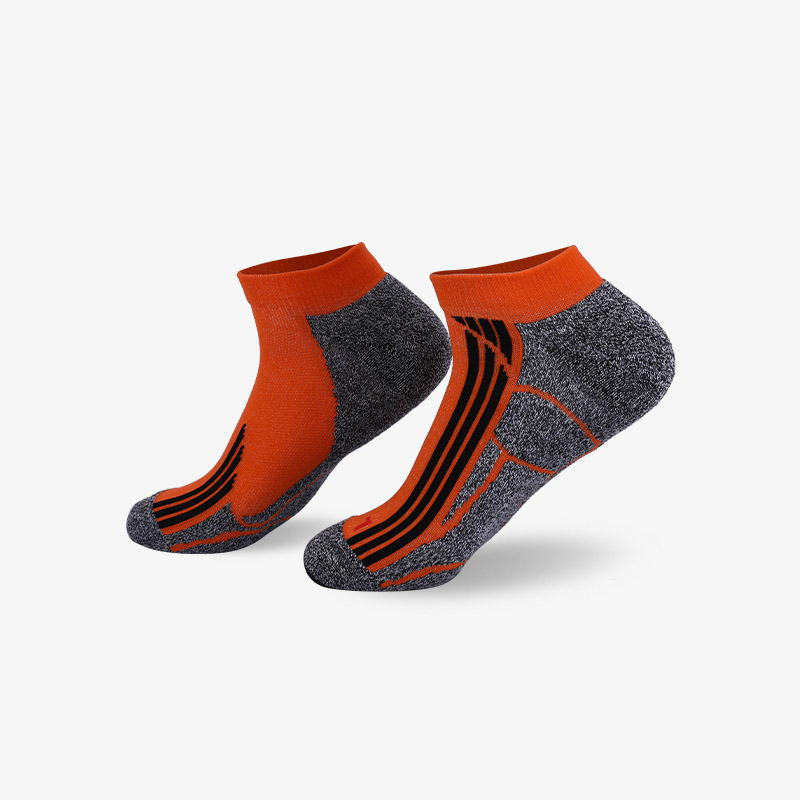 China 144N Orange and black stripes sport series terry socks Suppliers ...
